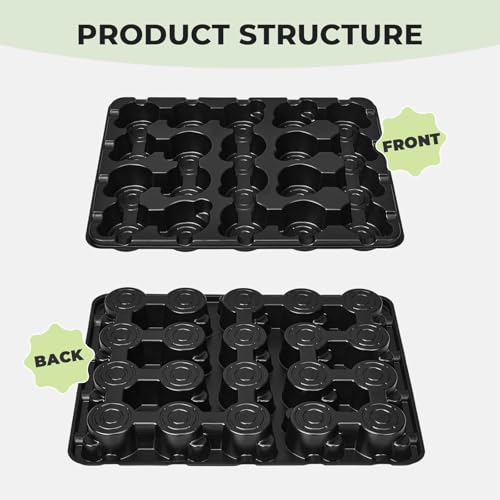 3 Inch Seed Starting Trays 10 Pack, 20-Cell Seedling Starter Trays for Indoor Outdoor Growing, Plant Starter Germination Trays for Pots Seedlings 3" Opening Compatible Pots - size: 3 Inch, style: 10 Pack Seed Starter Tray