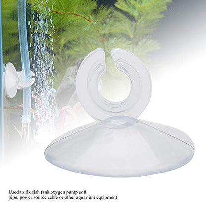 50pcs Aquarium Sucker Clips, Fish Tank Hose Holder Clamps, Ultra Strong Suction Cup Clips for Airline Tube and Pump Tube, Transparent Rubber Sucker Clips for Oxygen Pump Soft