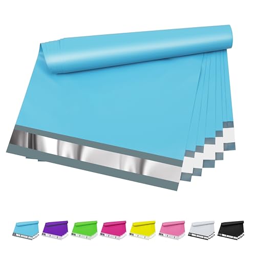 Poly Mailers 10x13 inch 25 Pcs, Blue Plastic Mailing Envelopes with 2.4mil Thickness, Waterproof and Tear-resistant Shipping Bags for Clothing, Tamper Proof Self-Seal Mailers Poly Bags - color: Blue, size: 10x13 Inch 25 Pcs
