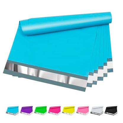 Poly Mailers 10x13 inch 25 Pcs, Blue Plastic Mailing Envelopes with 2.4mil Thickness, Waterproof and Tear-resistant Shipping Bags for Clothing, Tamper Proof Self-Seal Mailers Poly Bags - color: Blue, size: 10x13 Inch 25 Pcs