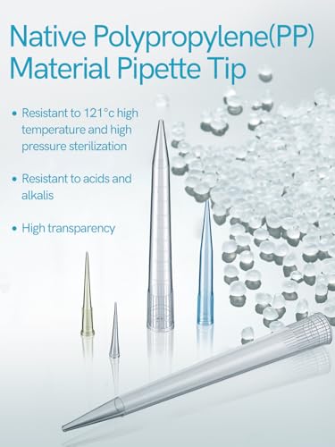 Pipette Tips 10mL 100pcs,1ml Universal Pipetting Tips, DNase/RNase Free and Pyrogen Free, Low Retention, Laboratory Liquid Handling, Autoclavable, Polypropylene (PP)
