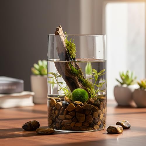 Crystal Chips Stone-Aquarium Rocks Decor,Fish Gravel,Tumbled Stone Chips for Aquascape Vase Filler,DIY Crafts,Indoor Plants - color: Brown
