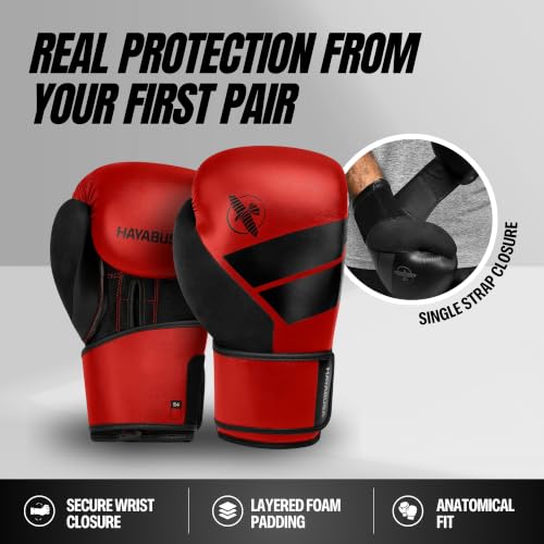 Hayabusa S4 Boxing Gloves - Sparring & Muay Thai - color: Red, size: 12 oz, Small