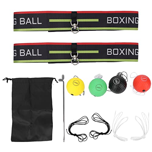 Boxing Reflex Ball Set | Adjustable Headband Reflex Ball for Hand-Eye Coordination Training | Enhance Reflexes, Speed & Skills | Ideal for All Ages & Fitness Levels