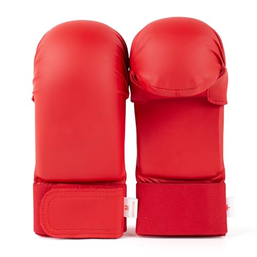 Premium Karate Boxing Gloves for Men & Women - color: Red, size: X-Large