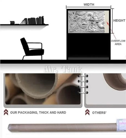 Aquarium Background 3D Effect Aquarium Background Sticker Static Cling Film Fish Tank(72x30 inch) - size: 72x30 inch