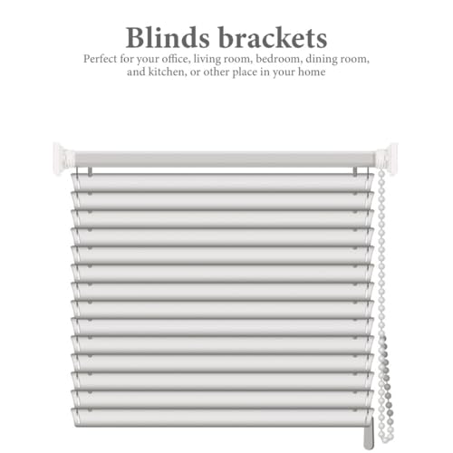 IMIKEYA 4pcs Louver Blind Brackets No Drill Mounting Brackets for Windows Universal Fit Easy Installation