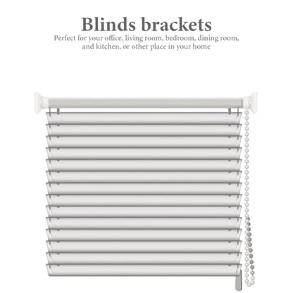 IMIKEYA 4pcs Louver Blind Brackets No Drill Mounting Brackets for Windows Universal Fit Easy Installation