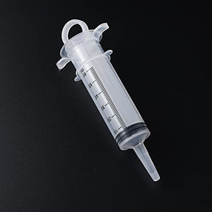 60ML Baby Bird Parrot Feeding Tubes, Liquid Medicine Feeder Push-Tube Pet Cat Dog Feeder with 2 Pcs Stainless Steel Metal Feeding Spoon