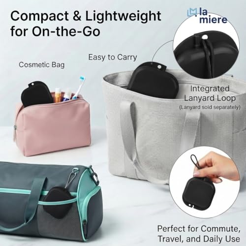 LA MIERE Retainer Case, Slim Aligner Case with Vent Holes, Compatible with Invisalign, Mouth Guard Case, Cute Retainer Case, Black - color: Black