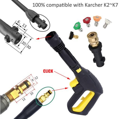 Pressure Washer Gun for Karcher, Replacement Pressure Washer Gun High Pressure Washer Spray Gun for Karcher K3 K4 K5 K6 K7 Hose Quick Connect System