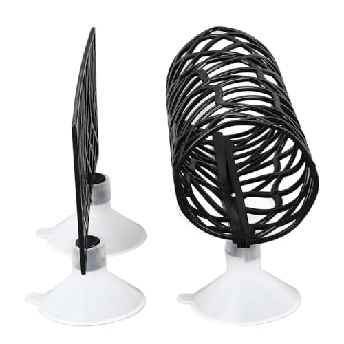 Zunate Fish Resting Bed Tunnel, Betta Tunnel Swim Tube Easy to Install with Suction Cups for All Fish, Home Fish Accessories Decorations (Black)
