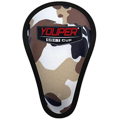 Youper Youth Elite Padded Baseball Sliding Shorts w/Soft Athletic Cup - color: White, size: Small