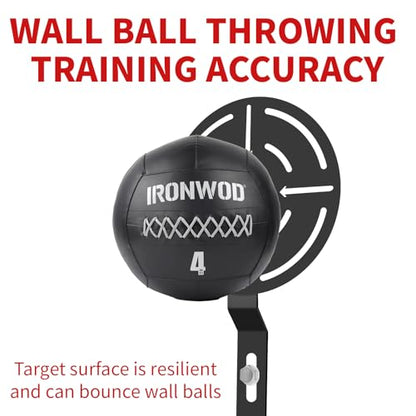 AHTAPFON Wall Ball Target for Rack Mounted with Extension,Medicine Ball Target for Power Rack Attachments,Home Gym Exercise Ball Squash Fitness for Enhance Explosive Power - size: 0.7″/18mm Hole
