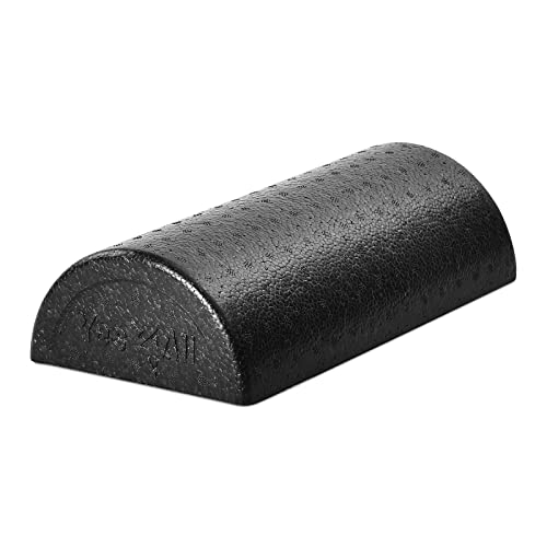 Yes4All High-Density EPP Half Round Back Roller Foam, Exercise Foam Roller for Yoga, Pilates & Stretching - 12, 18, 24, 36 inch - color: Black, style: 12 inch