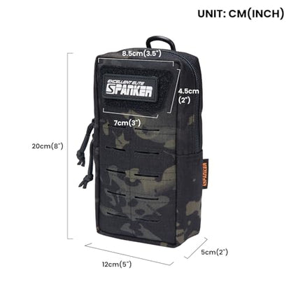 EXCELLENT ELITE SPANKER Tactical MOLLE Pouch EDC Utility Pouches Gadget Organizer Phone Holder Waist Bag Tool Pouch - color: Multicam Black
