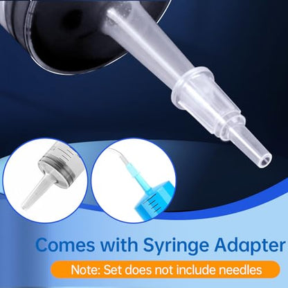 100cc Plastic Syringe - Large Syringe for Liquid with 40" Tubing, Syringes for Liquid, 4 Pack - size: 100ml