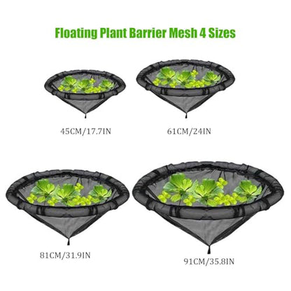 Round Pond Plant Floating Plant, Fish Pond Floating Planters 18/24/32/36in Floating Island Plant Protector Round Floating Plant Ring in Ponds and Garden Water Features Pond Decor - size: 81CM/32INCH