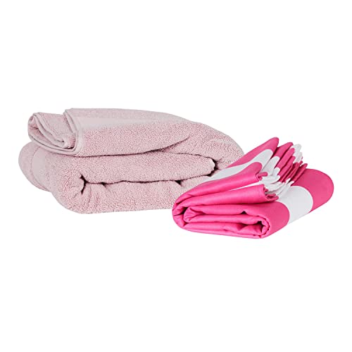 Dock & Bay Quick Dry Beach Towel - Cabana - Phi Phi Pink - Extra Large - color: Cabana - Phi Phi Pink, size: Extra Large (200x90cm, 78x35")