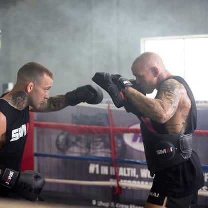 SMAI Elite85 Focus Boxing Mitts - Curved Gloves for MMA Punching Training and Sparring
