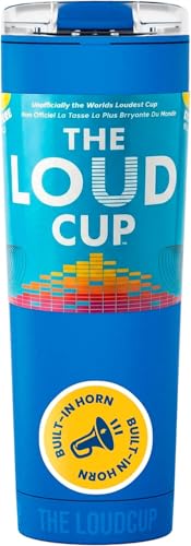 The LoudCup 23 oz 2-in-1 Water Bottle & Noisemaker, Marlin Blue - color: Marlin Blue, size: 23 Ounces