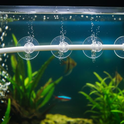 20Pcs Aquarium Suction Cup Clips Set, Fish Tank Air Line Holder, Clear Plastic for Glass Fish Supples