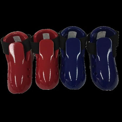 Taekwondo Foot Protector Karate Guard Martial Art Foam Shoes with Adjustable Strap for Sparring - color: RedXL