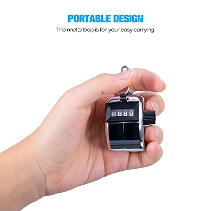 2PCS SET Portable 4 Digit HandHeld Number Click Golf Counter Tally Recorder