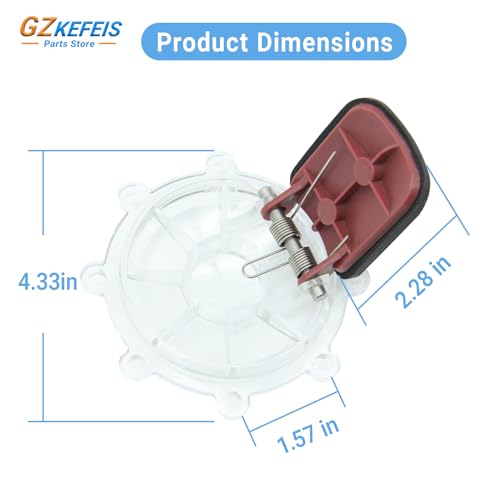 7056 Check Valve Cover with Flapper Assembly Kit Compatible with Zodiac Jandy Spring Check Valve Replacement, 2 Pack, Fits 7235 7305 7511 7512 Models, Clear Lid Spring Pin O-Ring Included