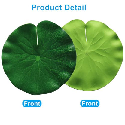 12Pcs Artificial Lily Pads, 3 Different Sizes Floating Foam Lotus Leaves Realistic Water Lilies Pad, Foliage Pond Decor for Ponds/Koi Fish Pool Patio Aquarium(4"、5"、6") - size: 4"、5"、6"