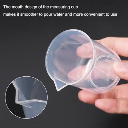 12 Pieces Measuring Cup, Plastic Beaker Cups, Scale 100ML Mixing Cups for Watering, Planting, Experimentation