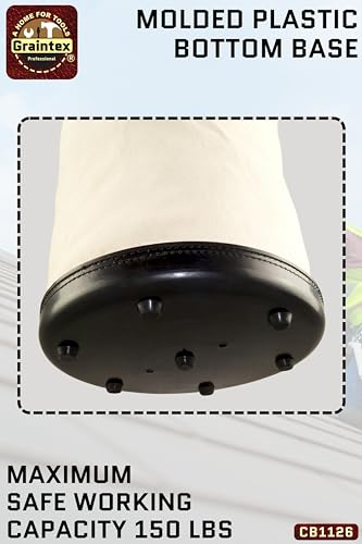 Graintex Utility Canvas Bucket Plastic Bottom 12” x 16” Heavy Duty Canvas - size: 16-Inch deep and 12-Inch diameter