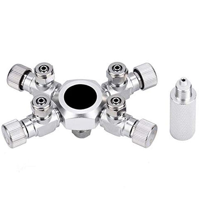 Zerodis CO2 Splitter Multi Ways Distributor CO2 Multi Pass Splitter Aquarium Regulator CO2 Splitter Valve for Fish (4 Ways)