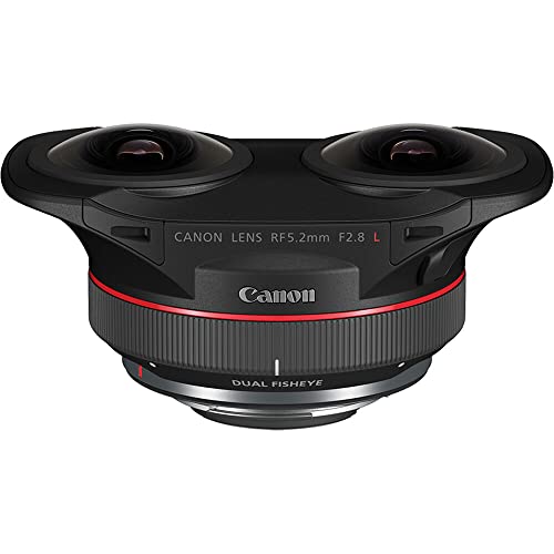 Canon RF 5.2mm f/2.8 L Dual Fisheye 3D VR Lens (5554C002) + Sling Backpack + Cleaning Kit + Lens Cap