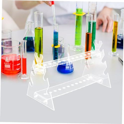 Zerodeko 12holes Test Tube Holder Trapezoid Rack for Laboratory Dual-Sided Organizer for Efficient Storage and Easy Access to Test Tubes