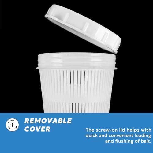 Plastic Vented Bait Jar Cup 1/2 Liter with Lid, White