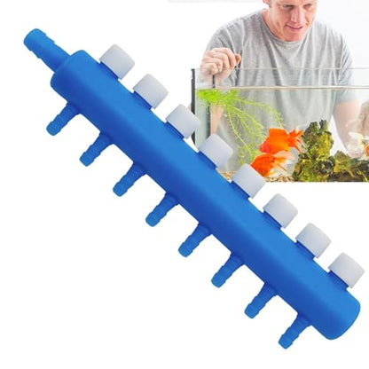 Fish Tank Air Control Valve - Aquarium Air Tubing Valves | Aquarium Airs Splitter, Fish Tank Airs Splitter, Aquascaape Oxygen Supply Adjuster Lever, Airline Tube Connector, Bubble Pump Distribution - size: 8 heads