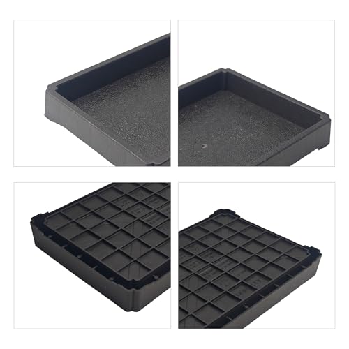 6 Inch Black Plant Saucer Tray, Heavy Duty Resin Flower Pot Drip Tray, Water Catcher for Indoor Outdoor Planters and Seed Starting - size: 6 Inch