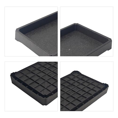 6 Inch Black Plant Saucer Tray, Heavy Duty Resin Flower Pot Drip Tray, Water Catcher for Indoor Outdoor Planters and Seed Starting - size: 6 Inch
