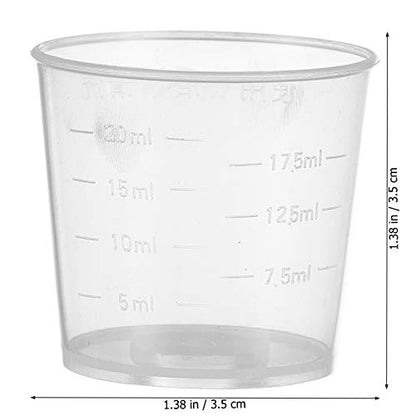 ORFOFE 20pcs Measuring Cups for Reptiles Feeding Bowls Liquid Food and Water Cups for Lizard Portable and Lightweight Accurate Scale for Daily Feeding Needs
