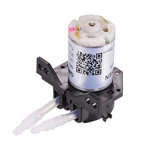 Peristaltic Pump 12V Dosing Pump 12 Volt Water DC 12V Liquid Self Priming Reversible CW CCW Easy Clean Buckle Head with Silicone Tube for Aquarium Lab Chemical Analysis (3mmX5mm)