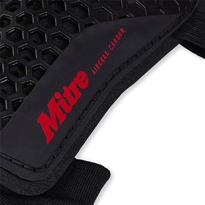 Mitre Unisex Soccer Shin Guards - color: Aircell Carbon Black/Red, size: Medium