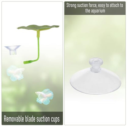 5Pcs Betta Hammock & Fish Toys Set, Betta Fish Tank Accessories Hammock Soft Aquarium Decor Plastic Plants with Suction Cups for Sleeping Resting Hiding Playing