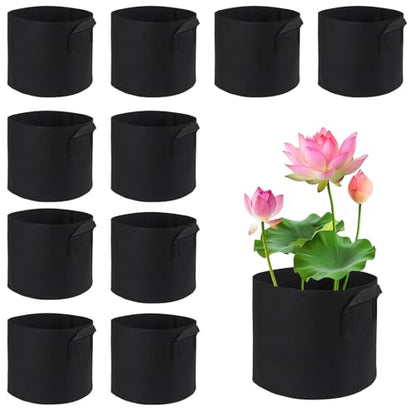 10 Pack Lily Plant Pots for Pond, Aquatic Pond Planter for Pond Reusable Pond Plant Basket Grow Bags for Pond, Aquatic Plants, Potato, Carrot, Onion, Flower (2 Gallon) - size: 2 Gallon