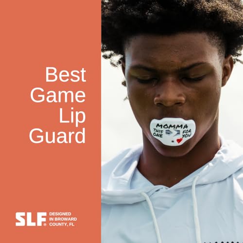 SLEEFS Classic Football Mouthguard with Bold Designs and Removable Strap - color: Momma White