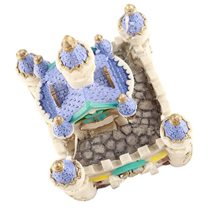 Aquarium Resin Castle Decoration, High Simulation Roman Castle Ornament for Fish Tank, Lifelike Aquatic Hideout with Safe Non - Resin for Freshwater and Saltwater