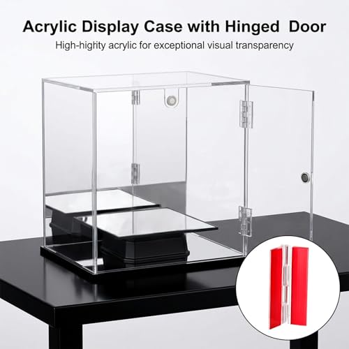 Thinp 4 Pcs Self Adhesive Clear Plastic Hinges, 65x40mm Acrylic Hinge-Transparent Folding Plastic Hinges for Crafts Aquarium Lid Cabinet Furniture Display Stand