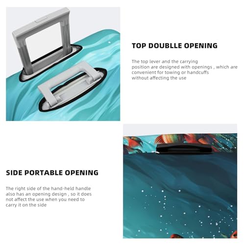 Travel Luggage Cover Elastic Anti-scratch Suitcase Protector Washable Luggage Sleeve Fish aquarium Suitcase Cover Protector Fit 18-32 Inch Suitcases Travel Accessories Large - size: Large