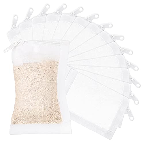 15 Pcs Aquarium Filter Media Bags 150 Micrometer Fine Filter Bags Mesh Reusable with Zipper for Activated Carbon Resins (2.4 x 4 Inch)
