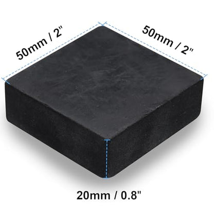 Rubber Blocks Anti-Vibration Hard Pads 2"/ 50mm Square Non-Slip Vibration Damping Mats for HVAC Air Compressor AC Units - 4 PCS 2" x 2" x 0.8" (20mm TH) - size: 0.8"/ 20mm Thickness